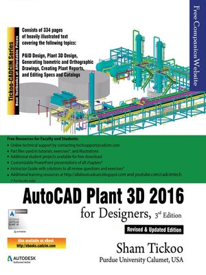 cover image of AutoCAD Plant 3D 2016 for Designers